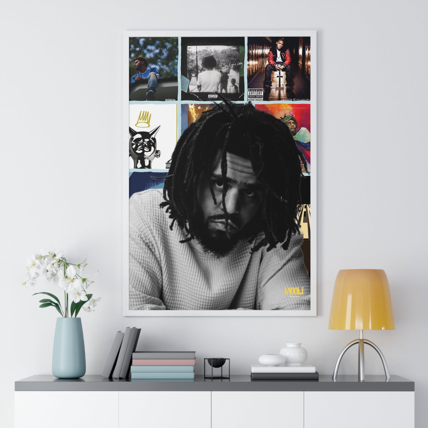J. Cole | Framed Discography Poster