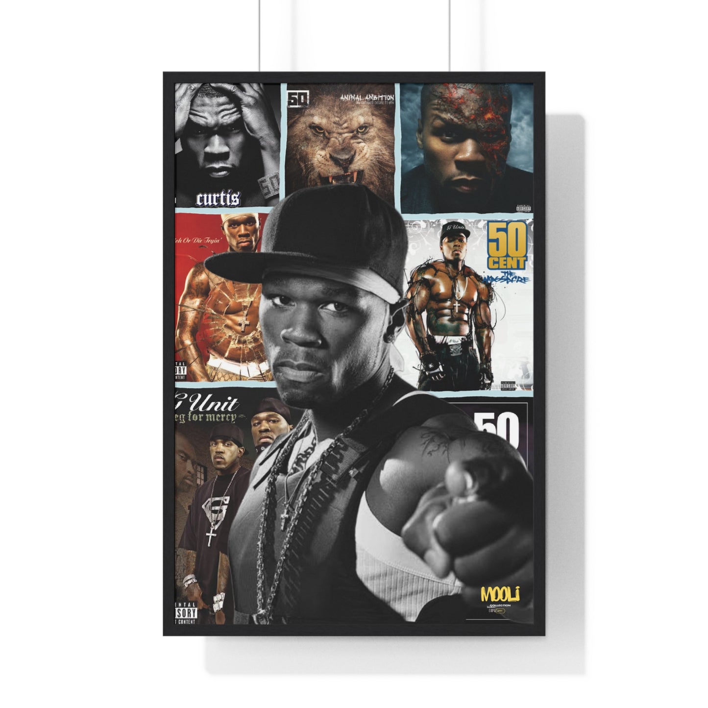 50 cent | Framed Discography Poster