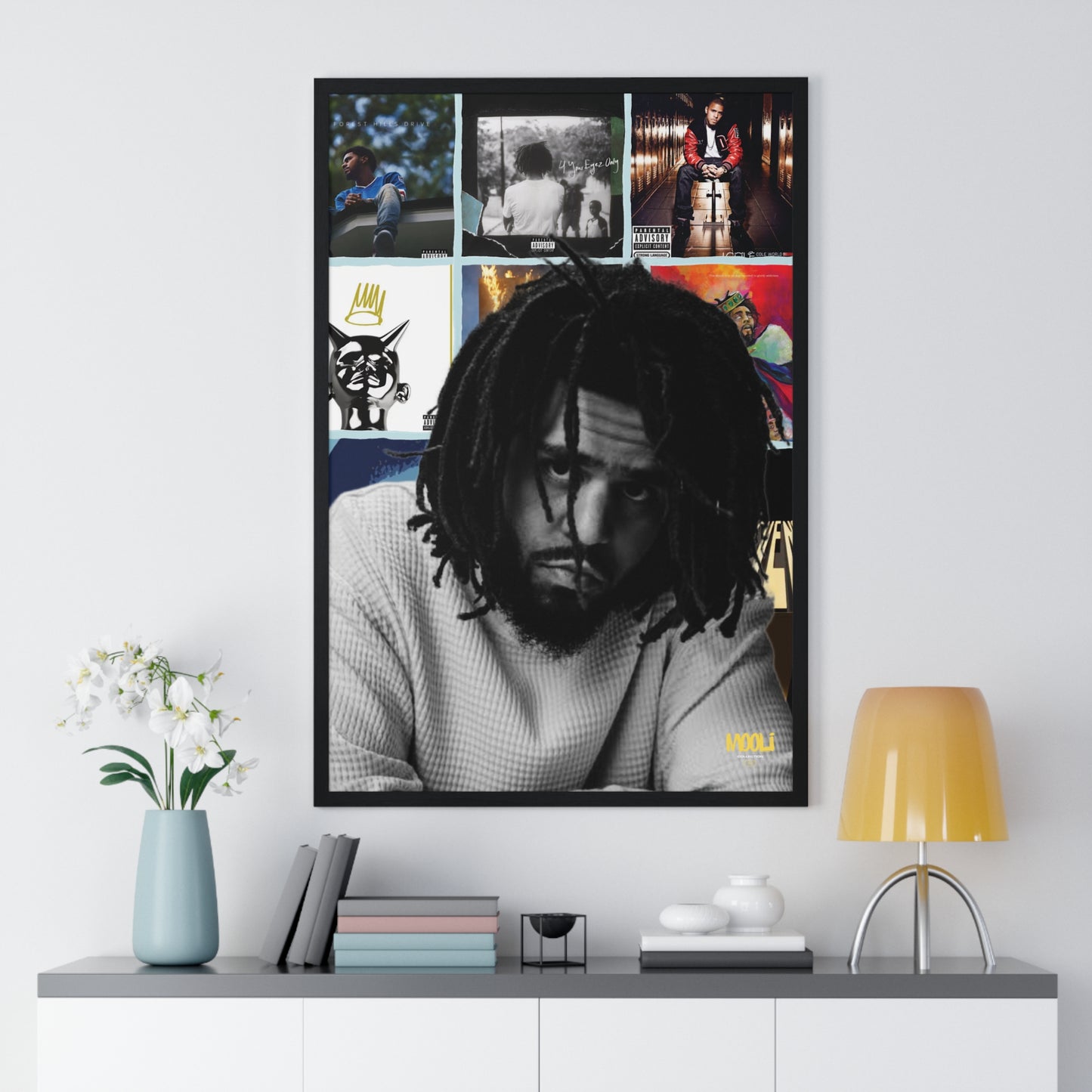 J. Cole | Framed Discography Poster